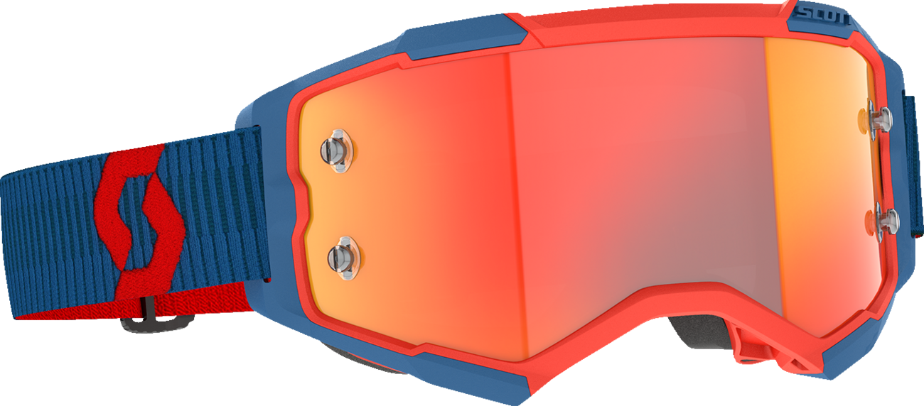 SCOTT Fury Goggle - Dark Blue/Neon Red - Orange Chrome 272828-7698280
