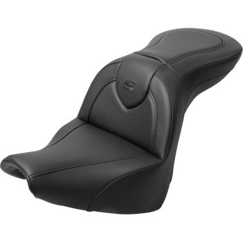 SADDLEMEN RoadSofa™ Seat - with Backrest - Black Stitch - FXBR/S '18-'20 818-31-187BR
