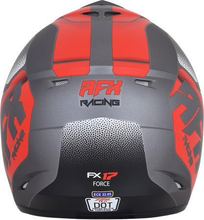 AFX FX-17 Helmet - Force - Frost Gray/Red - Medium 0110-5204