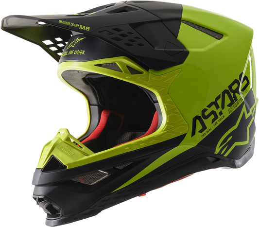 ALPINESTARS Supertech M8 Helmet - Echo - MIPS® - Black/Yellow - Large 8302621-1158-LG