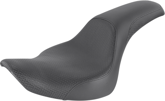 SADDLEMEN Profiler Basket-weave Seat - Black - FB '07-'17 806-12-147