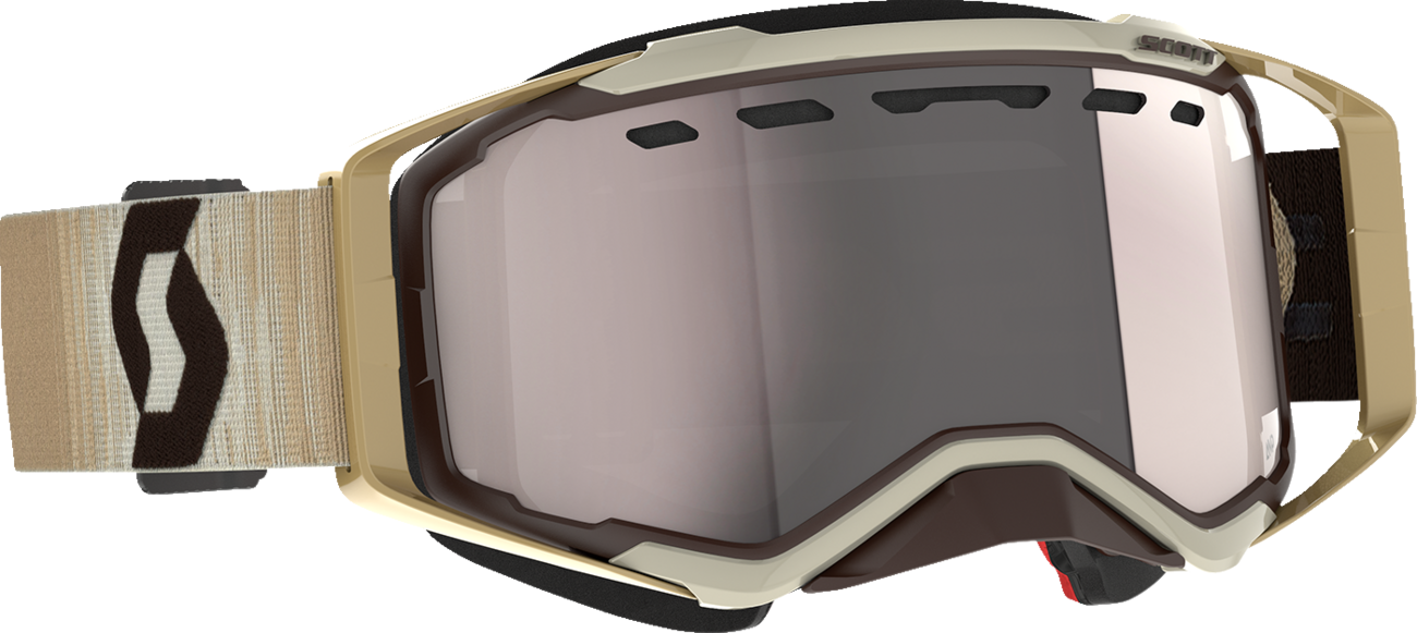 SCOTT Prospect Snow Cross Goggle - Beige/Brown - Enhancer Silver Chrome 272846-1074313