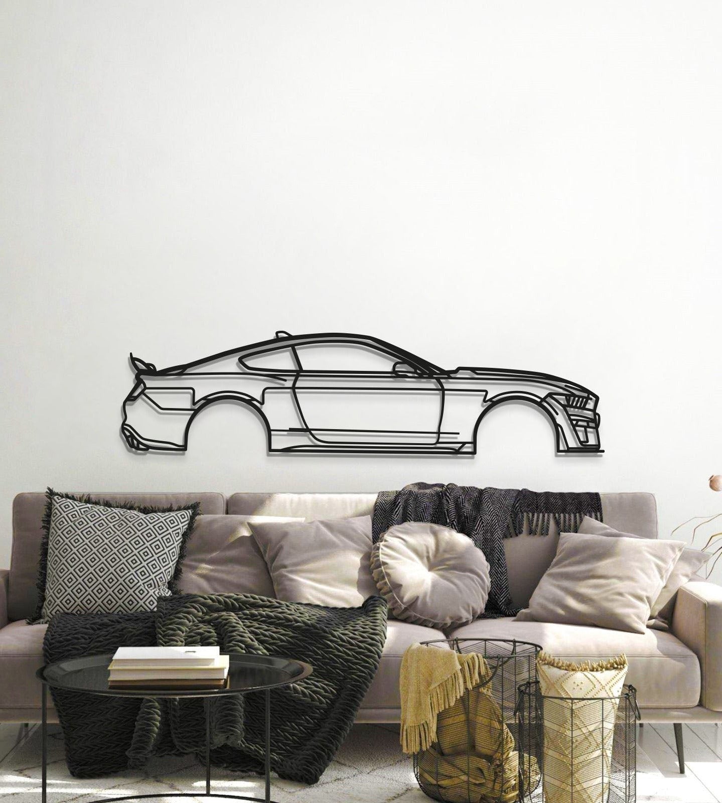 Mustang Shelby GT500 Detailed Metal Car Wall Art - MT1059