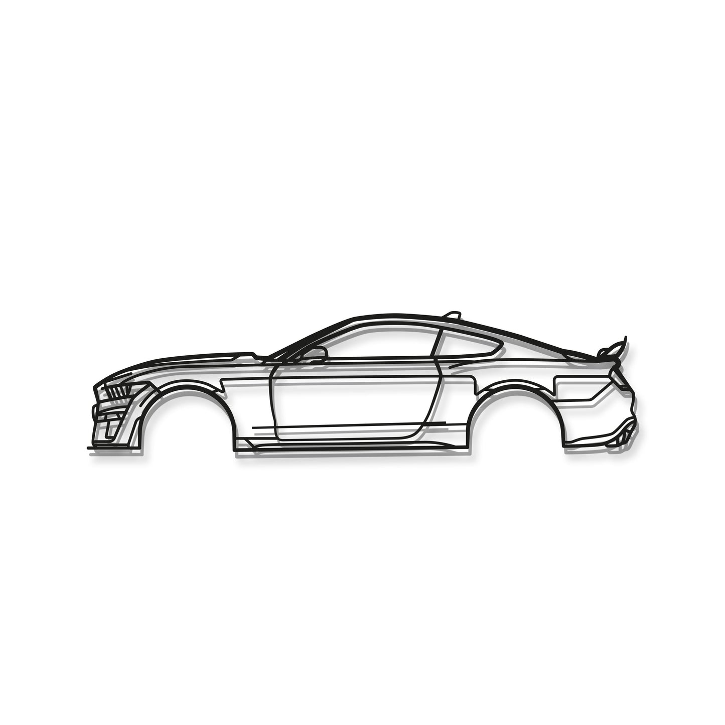 Mustang Shelby GT500 Detailed Metal Car Wall Art - MT1059