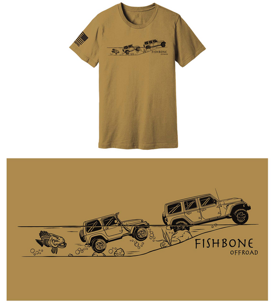 Fishbone Offroad Evolution T-Shirt - Unisex - Coyote Green FBA1019M