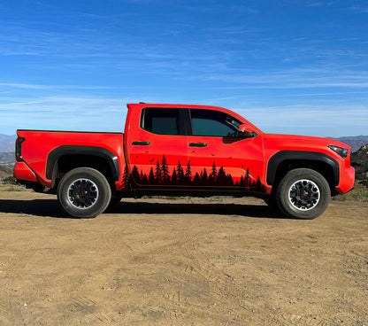 Forest Tree Mud Splash Truck Decal. #6813