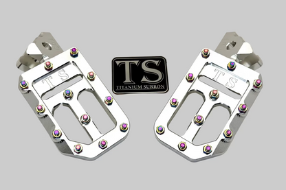 TS Custom Foot Pegs w/ Titanium Grips for Surron and Most Light E-moto
