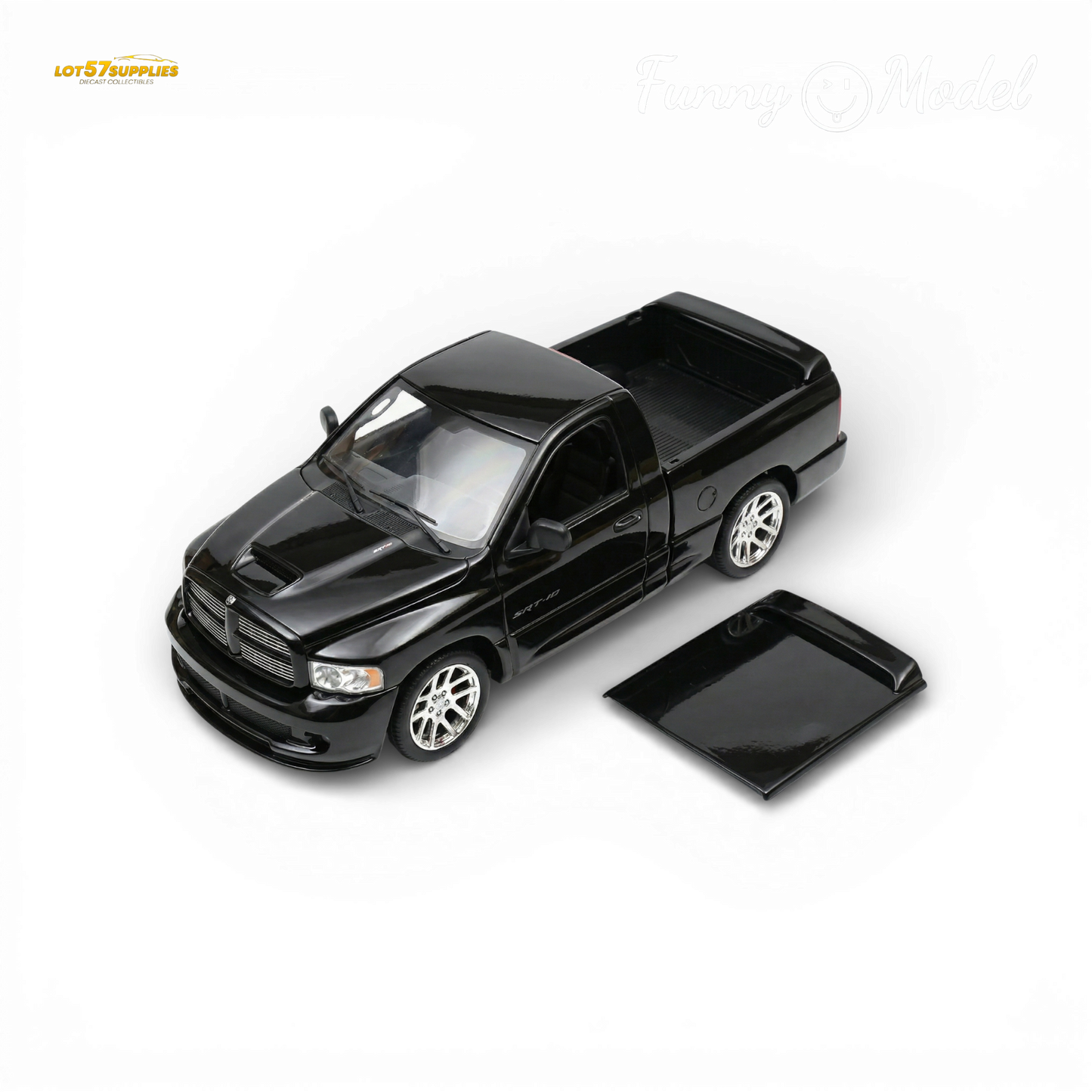 (Pre-Order) Funny Model 2004 Dodge RAM SRT-10 - Black Crystal Pearlcoat 1:64