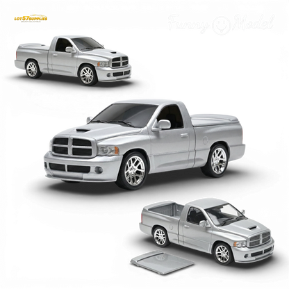 (Pre-Order) Funny Model 2004 Dodge RAM SRT-10 - Bright Silver Metallic 1:64