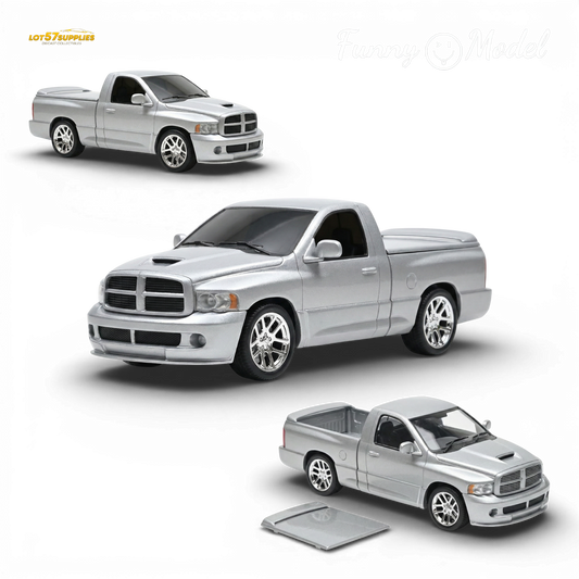 (Pre-Order) Funny Model 2004 Dodge RAM SRT-10 - Bright Silver Metallic 1:64
