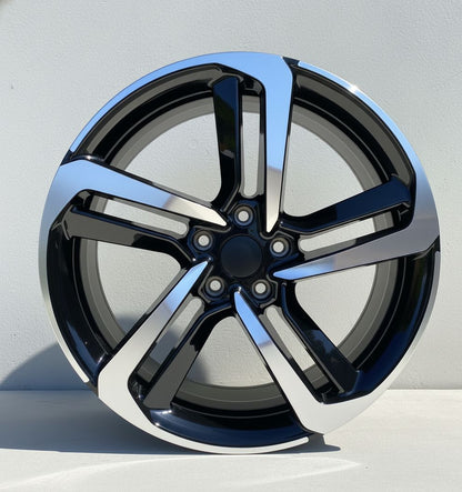 HD1 20x8.5 5x114.3 +35 64.1 Black Machined Face