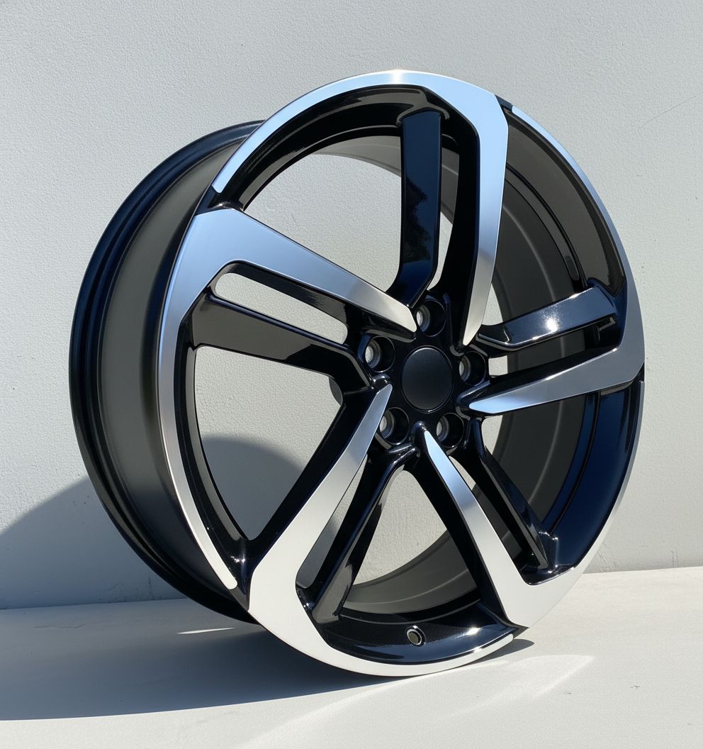 HD1 20x8.5 5x114.3 +35 64.1 Black Machined Face