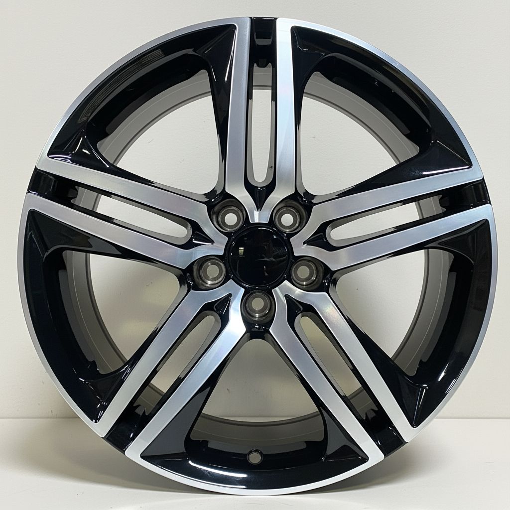 HD2 20x8.5 5x114.3 +35 64.1 Black Machined Face