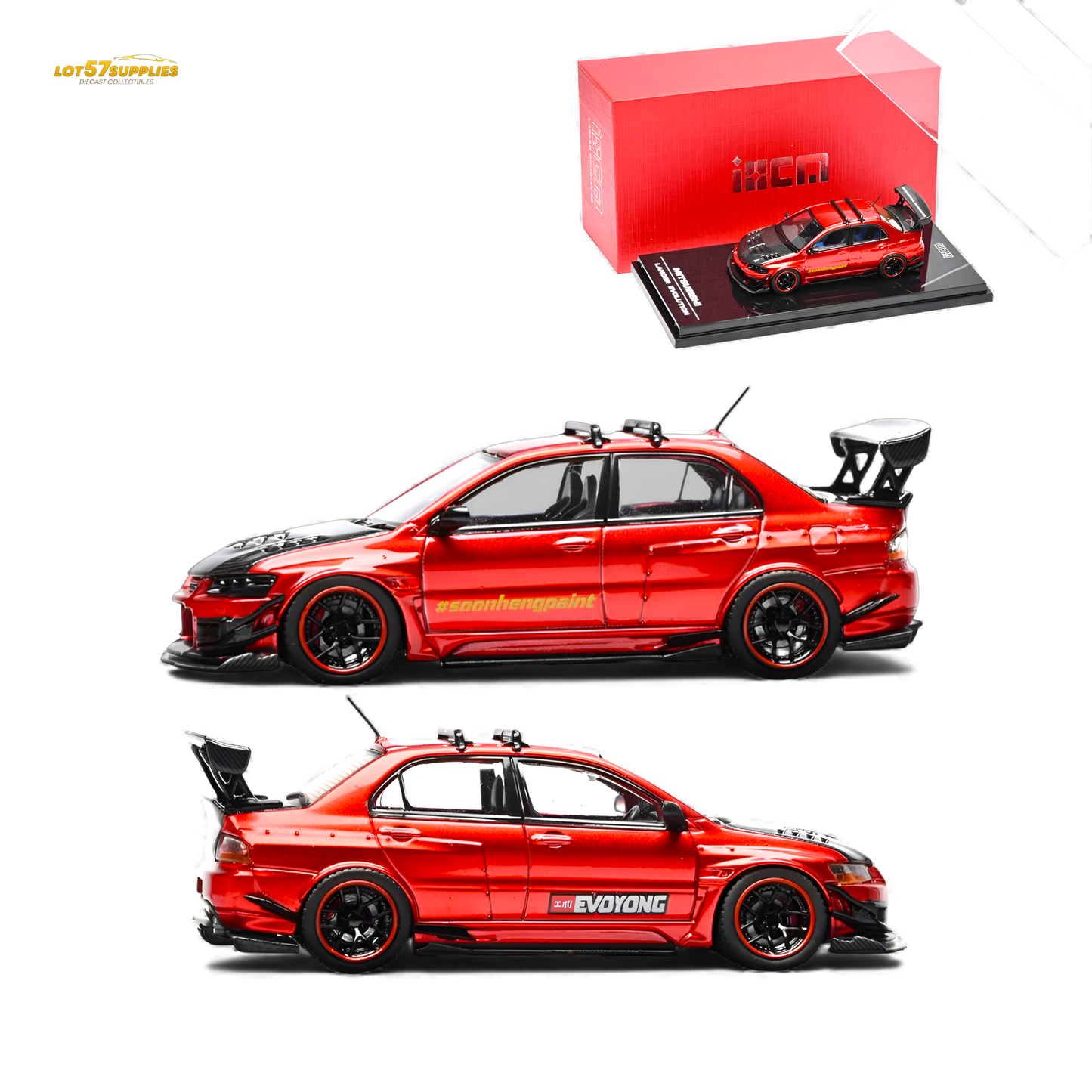 (Pre-Order) IHCM Mitsubishi Lancer Evo IX - Metallic Red 1:64
