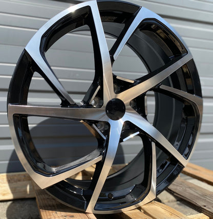HD4 20x8 5x114.3 +35 64.1 BLACK MACHINED FACE (HONDA ACCORD CIVID SI TSX MDX TLX)