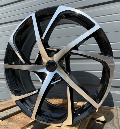 HD4 20x8 5x114.3 +35 64.1 BLACK MACHINED FACE (HONDA ACCORD CIVID SI TSX MDX TLX)