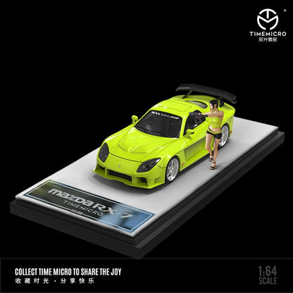 TimeMicro Mazda RX-7 VeilSide BLACK / GREEN / WHITE 1:64
