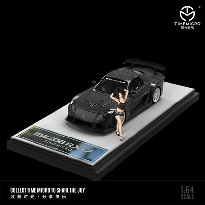 TimeMicro Mazda RX-7 VeilSide BLACK / GREEN / WHITE 1:64