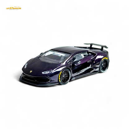 King Model Lamborghini Huracan LP610 LB 1.0 Purple Carbon Fiber 1:64