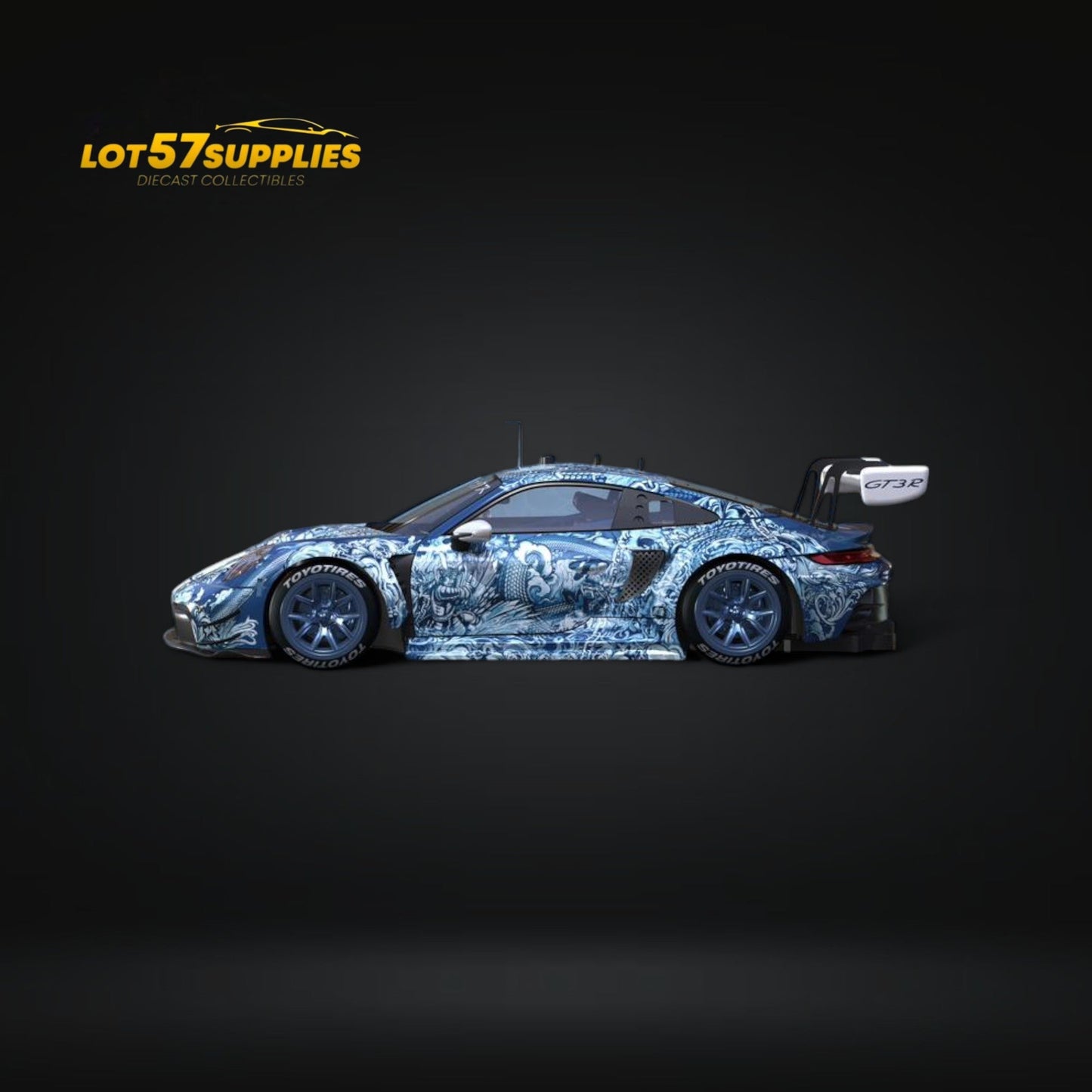 (Pre-Order) DCM Porsche 911 GT3 R in Green Ocean livery 1:64