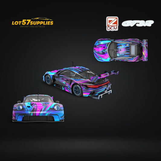 (Pre-Order) DCM Porsche 911 GT3 R in Modern Chameleon livery 1:64