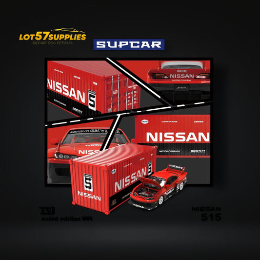 (Pre-Order) SUPCAR Silvia S15 Advan LBWK Livery w/ Container 1:64