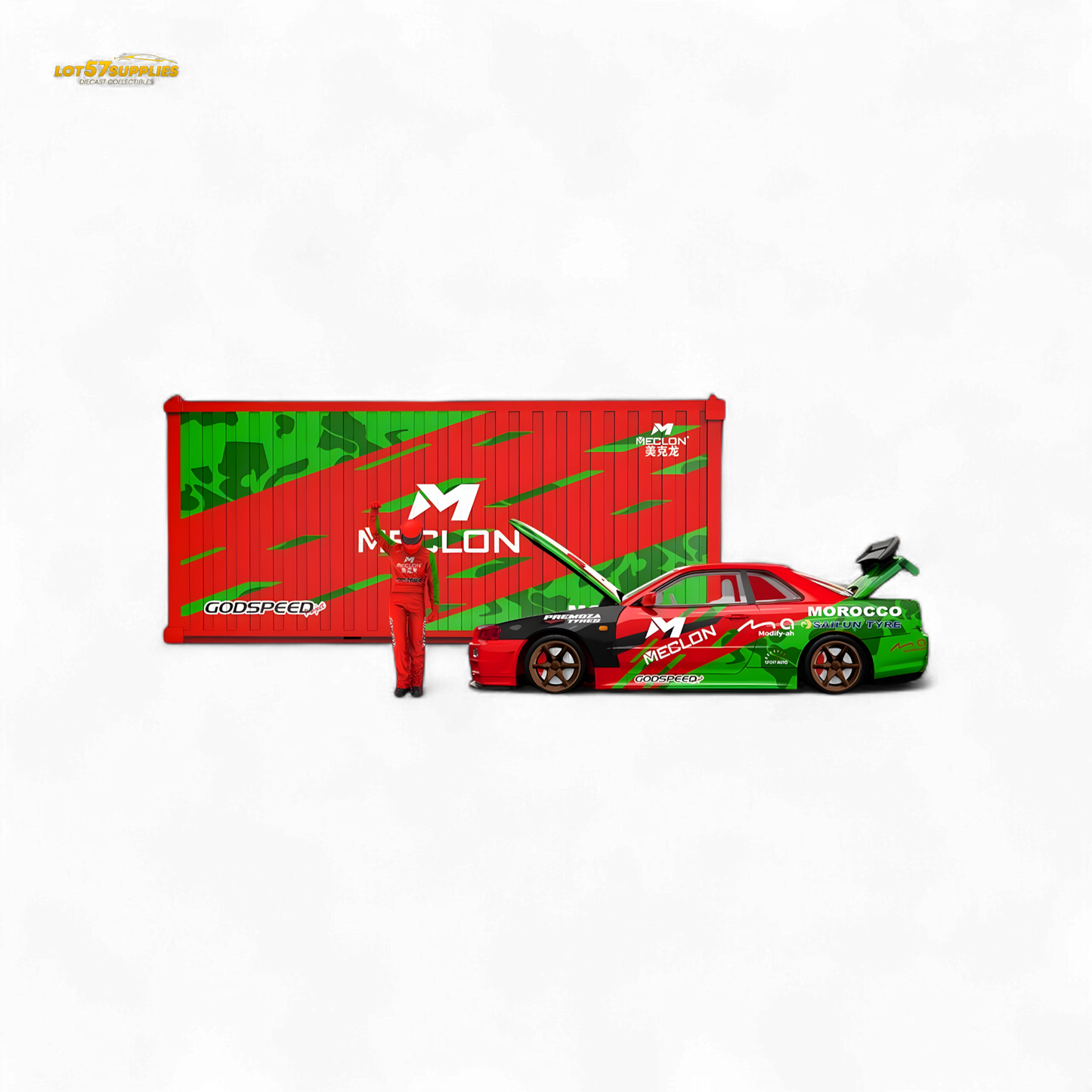 TimeMicro & MECLON GT-R R34 MECLON Container Set 1:64