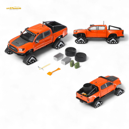 GCD Toyota TACOMA in Orange Red & 3PMSF Tires 1:64