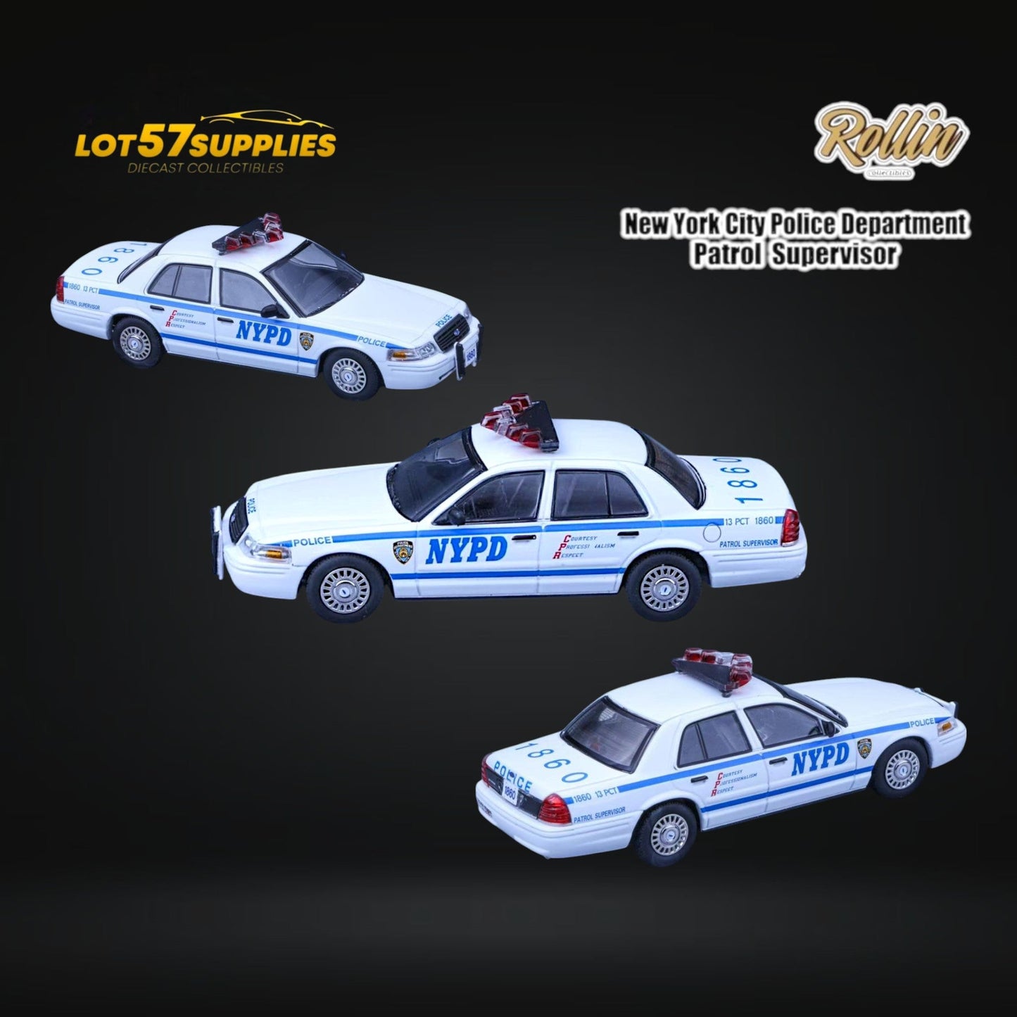 Rollin Ford Crown Victoria NYPD Patrol Supervisor 1:64