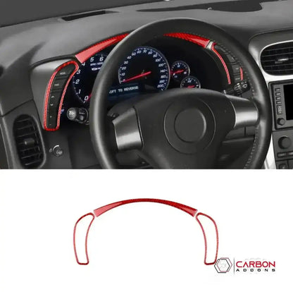 [3pcs] Real Carbon Fiber Gauge Cluster Surround Trim Overlay  | C6 2005-2013 Corvette