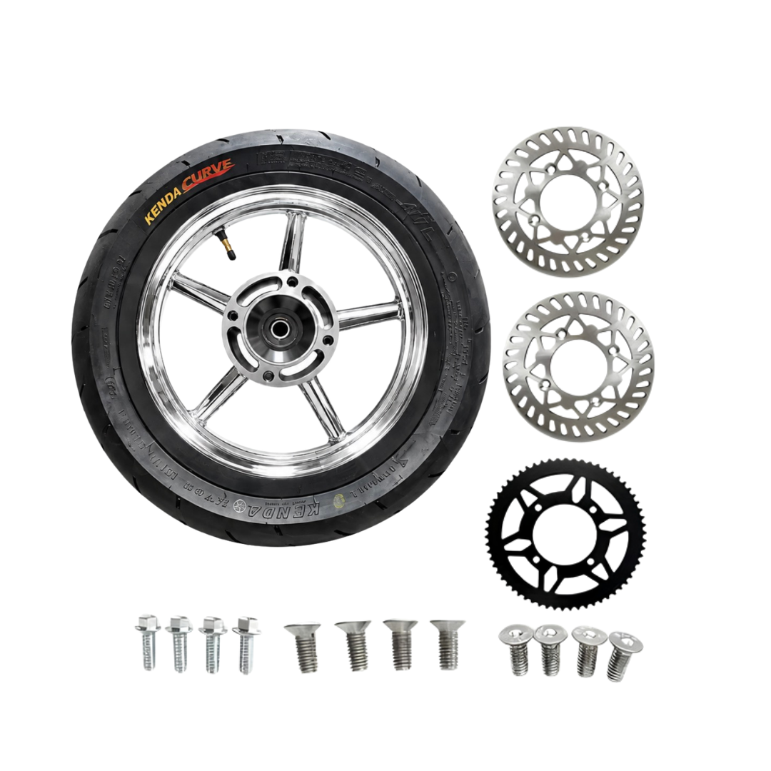 12" Supermoto Wheel Set for All Mini-Motos