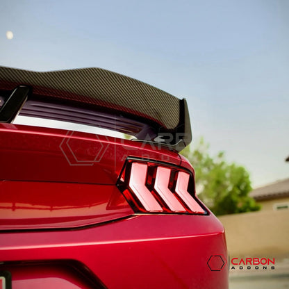 2024+ S650 Mustang Dark Horse Style Carbon Fiber Spoiler with built in Gurney Flap