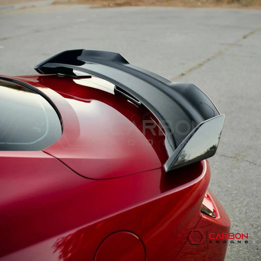 2024+ S650 Mustang Dark Horse Style Carbon Fiber Spoiler with built in Gurney Flap