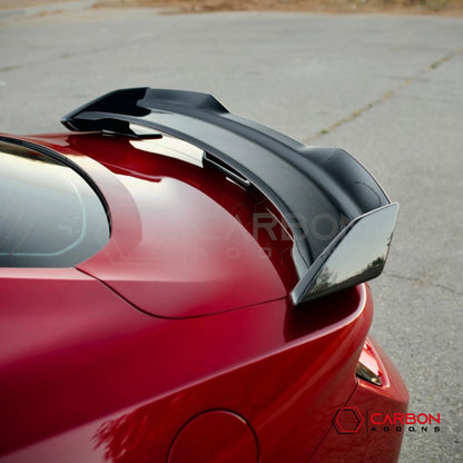 2024+ S650 Mustang Dark Horse Style Carbon Fiber Spoiler with built in Gurney Flap