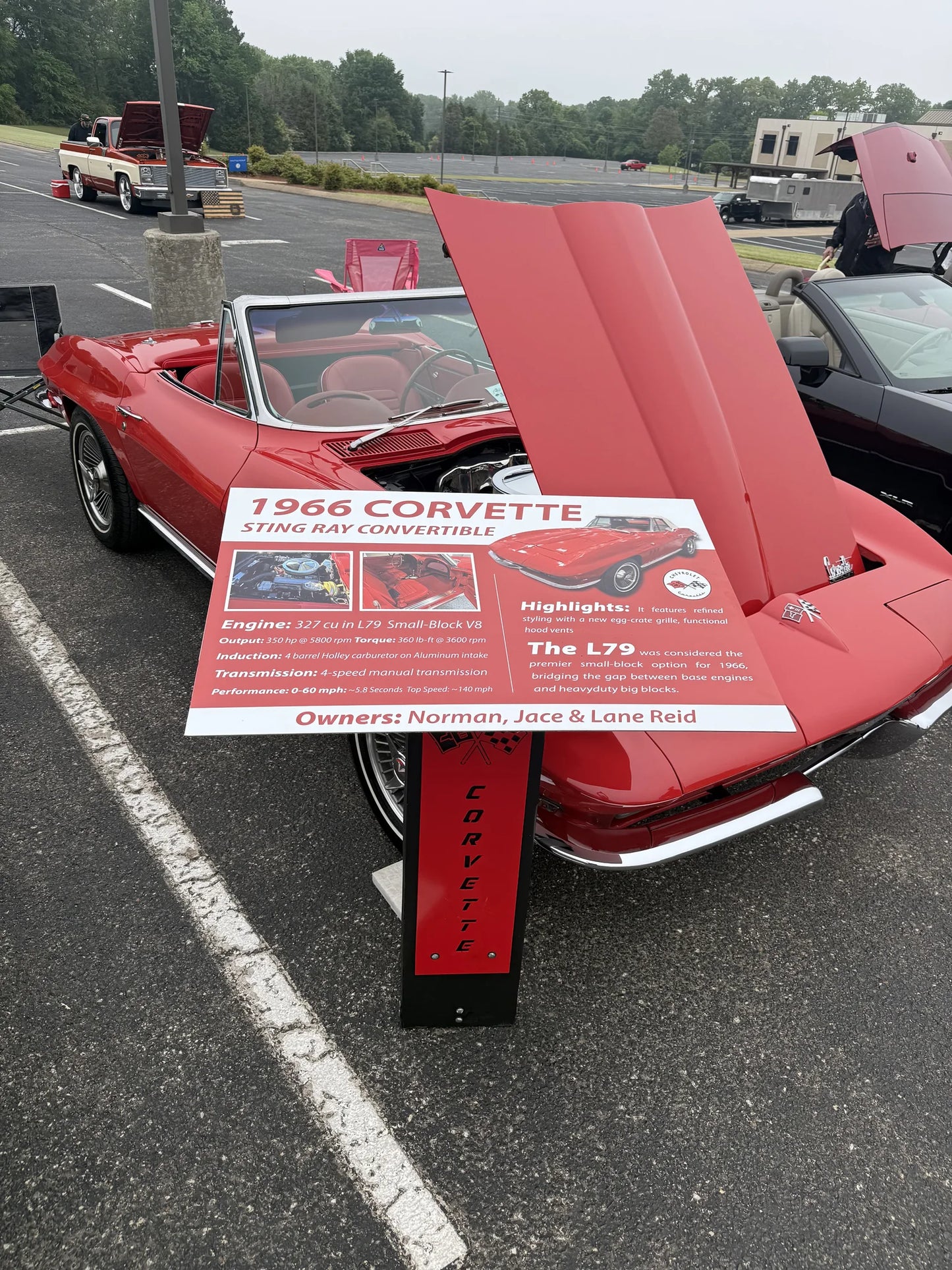 c2 corvette Show board display stand