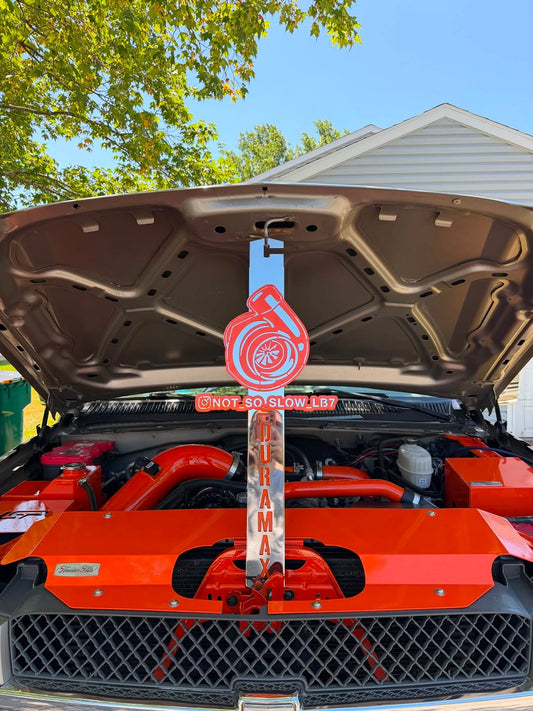 Duramax custom hood prop