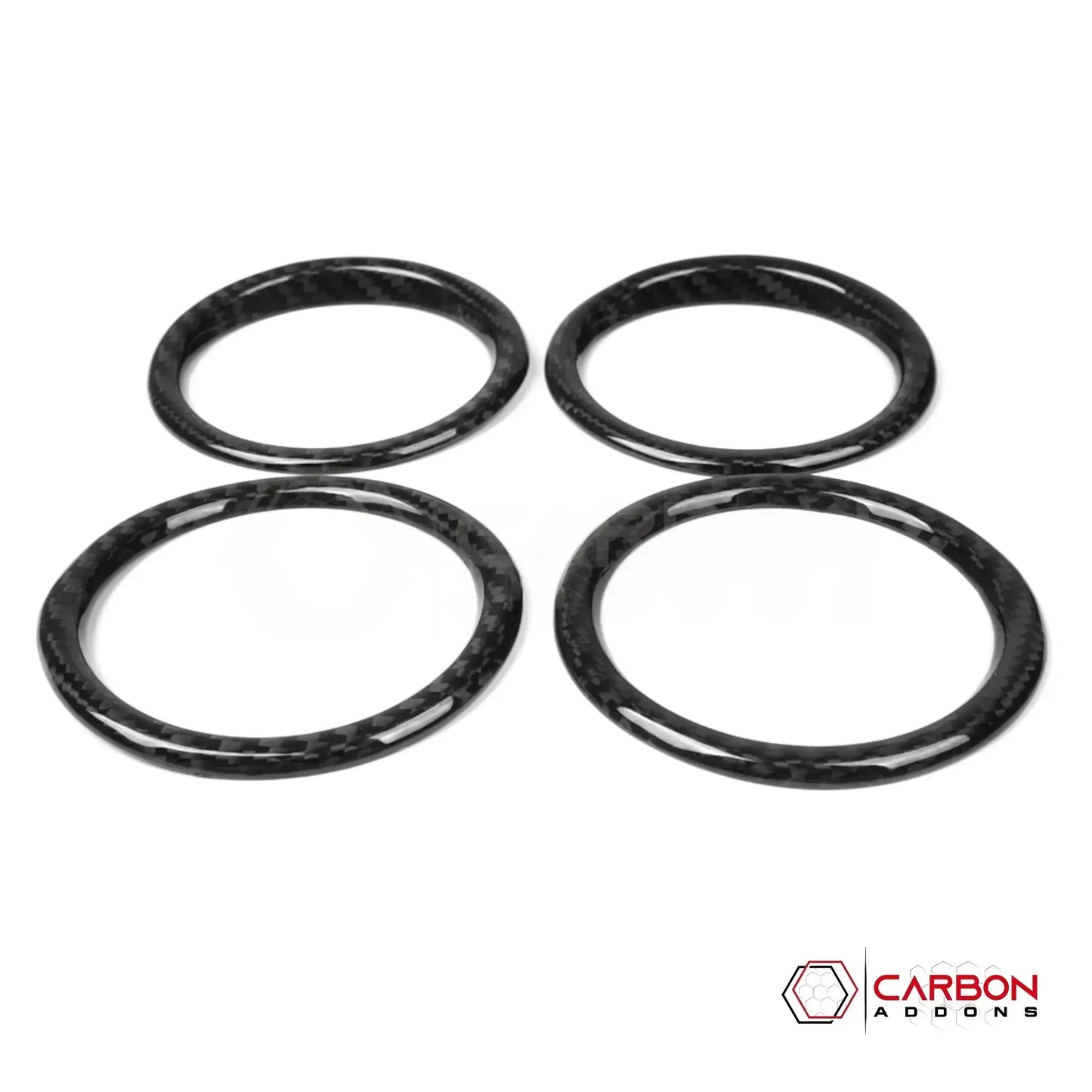 Jeep Gladiator Dashboard AC Vent Trim Covers – Real Dry Carbon Fiber (Glossy or Matte) 2020–Current