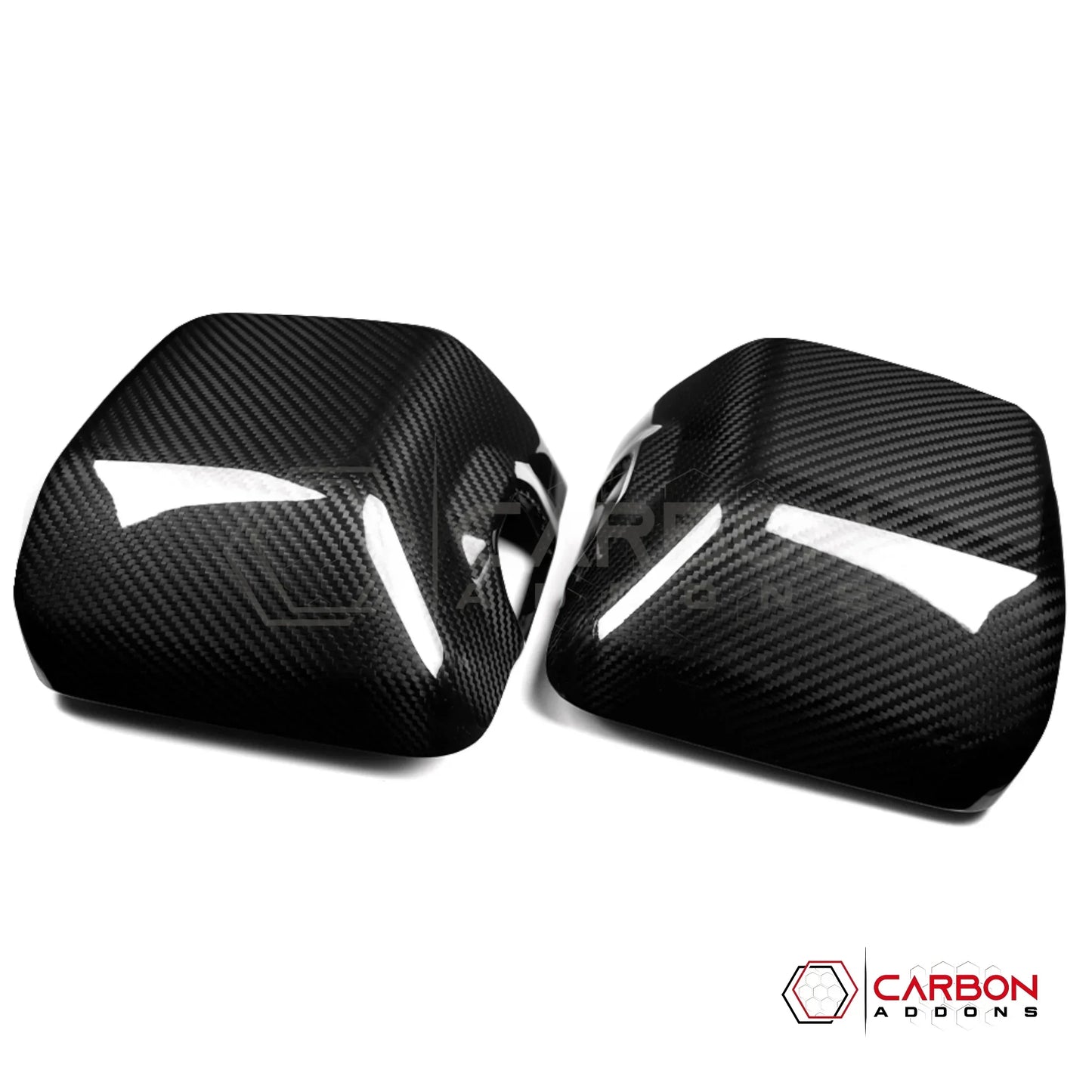 Jeep Gladiator JT & Wrangler JL Side View Mirror Covers (With or Without Light) – Real Dry Carbon Fiber (Glossy or Matte) 2020–Current