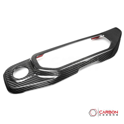 Jeep Gladiator JT & Wrangler JL Push Start Button & Radio Control Trim Cover – Real Dry Carbon Fiber (Glossy or Matte) 2020–Current