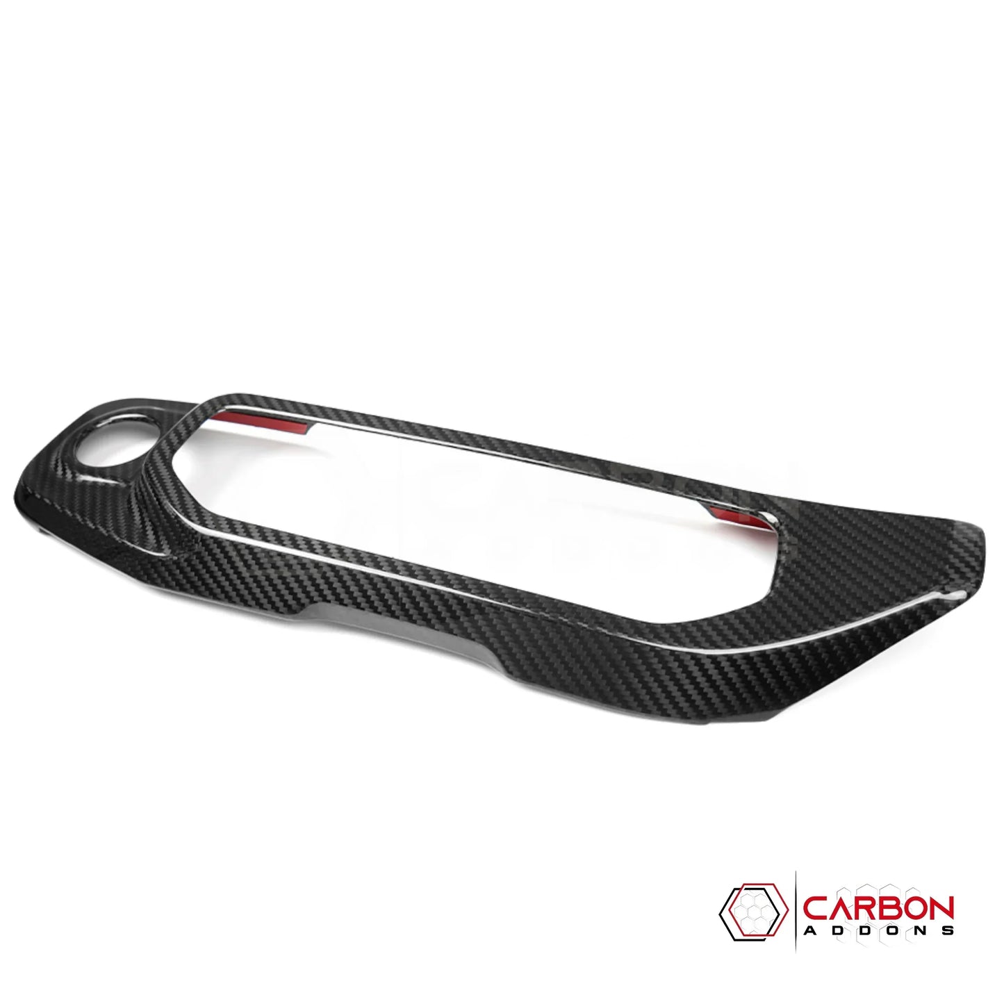 Jeep Gladiator JT & Wrangler JL Push Start Button & Radio Control Trim Cover – Real Dry Carbon Fiber (Glossy or Matte) 2020–Current