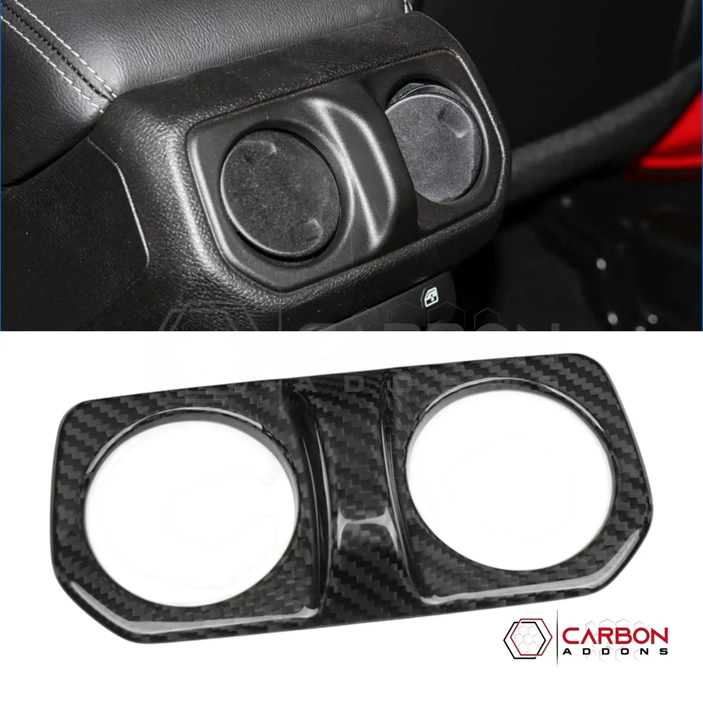 Jeep Gladiator Rear Air Vents Outlet Cover – Real Dry Carbon Fiber (Glossy or Matte) 2020–Current