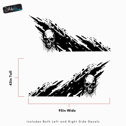 Skull Mud Splash Truck Graphic Decal. #6812