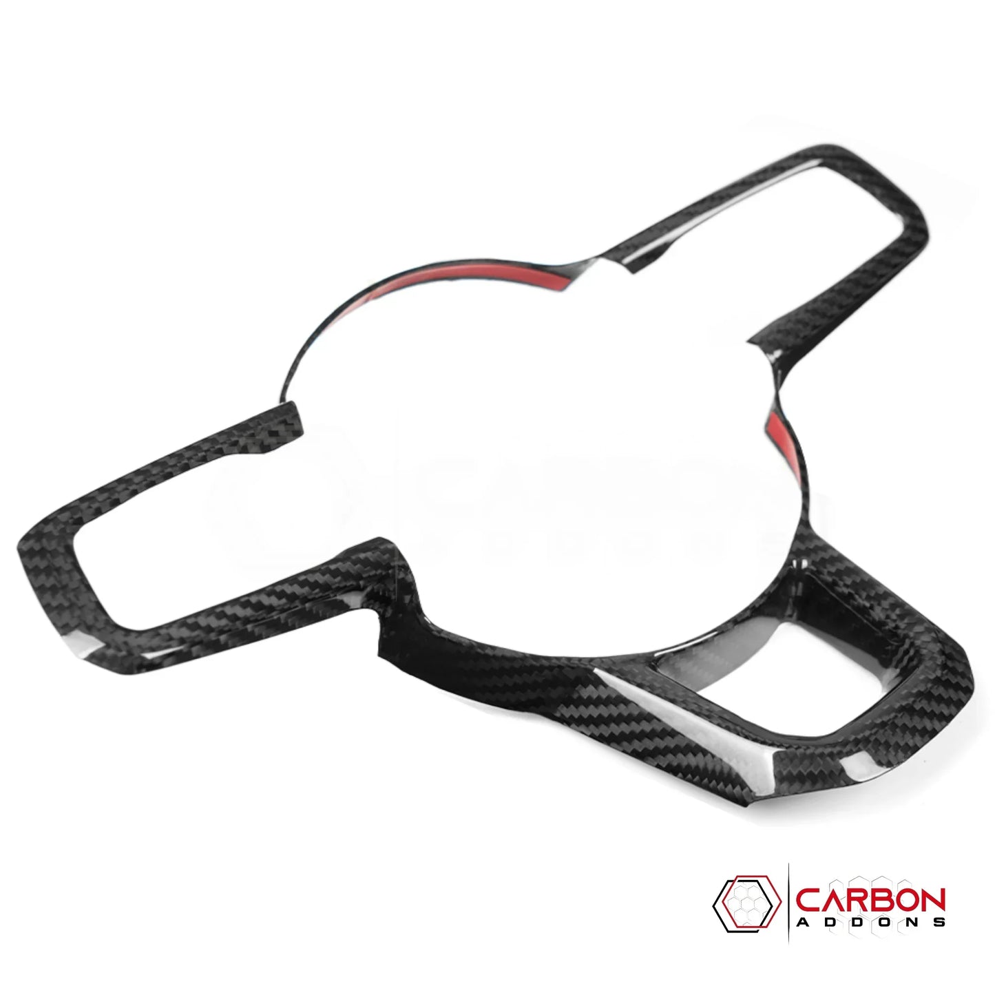 Jeep Gladiator Steering Wheel Trim Cover – Real Dry Carbon Fiber (Glossy or Matte) 2020–Current