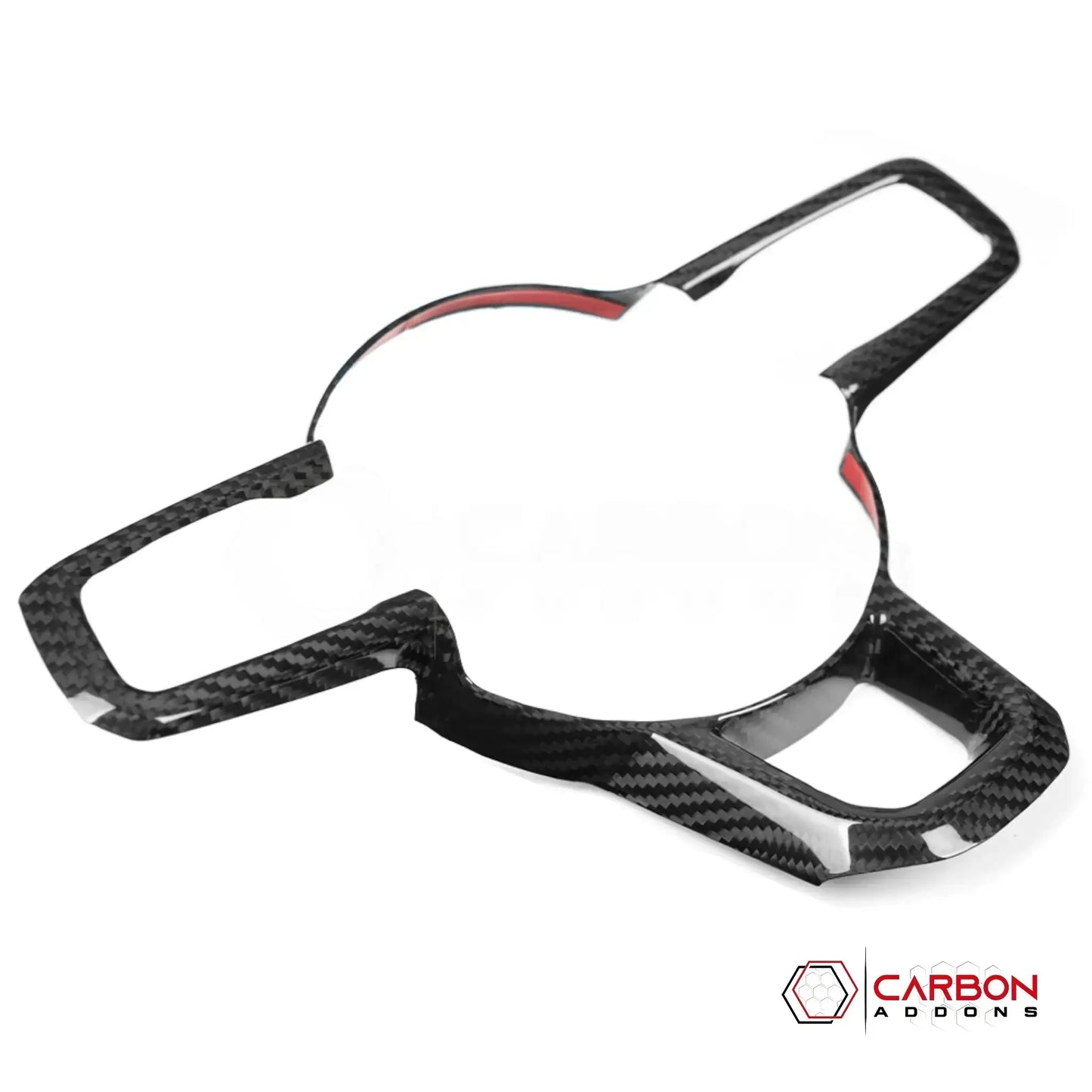 Jeep Gladiator Steering Wheel Trim Cover – Real Dry Carbon Fiber (Glossy or Matte) 2020–Current