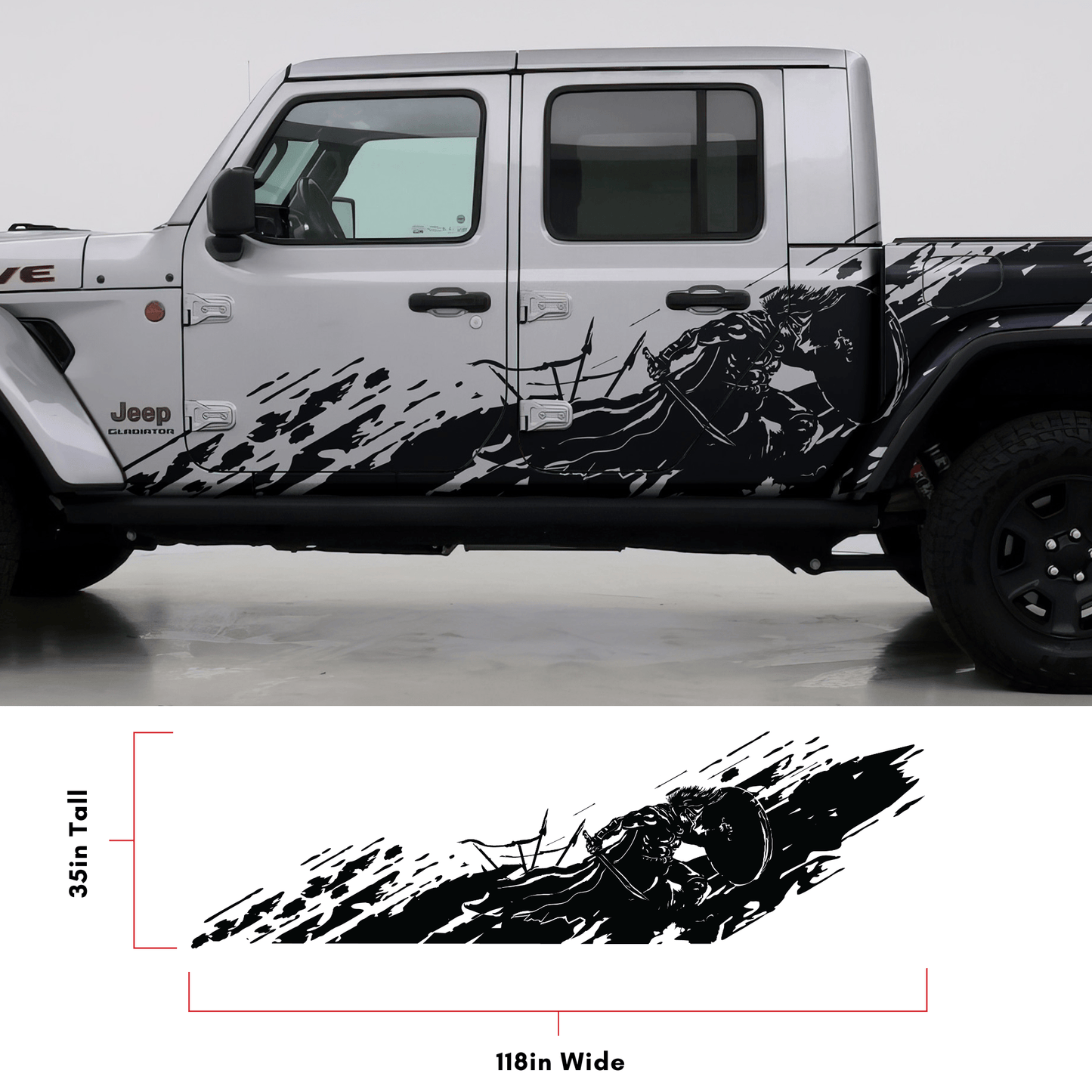 Gladiator Truck Decal Mud Splash for Jeep. #6796