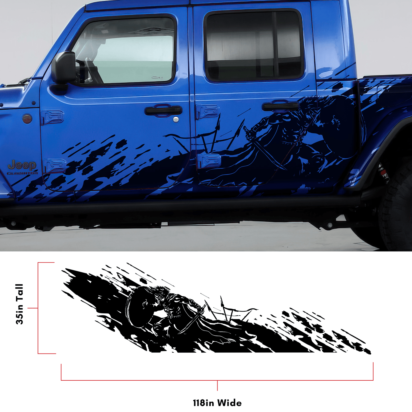 Gladiator Truck Decal Mud Splash for Jeep. #6796