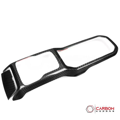Jeep Gladiator JT & Wrangler JL Center Console Gear Shift Panel Trim – Real Dry Carbon Fiber (Glossy or Matte) 2020–Current