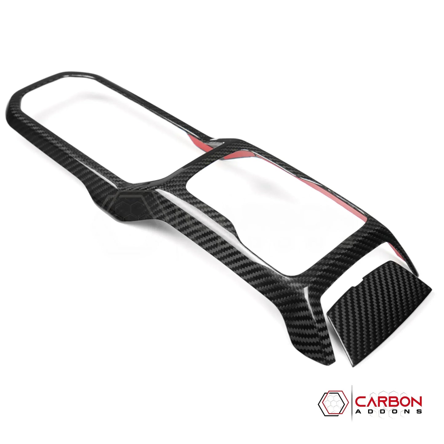 Jeep Gladiator JT & Wrangler JL Center Console Gear Shift Panel Trim – Real Dry Carbon Fiber (Glossy or Matte) 2020–Current