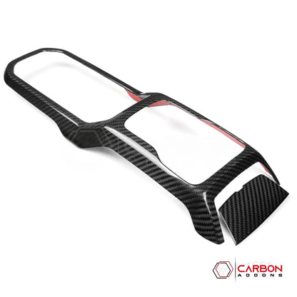 Jeep Gladiator JT & Wrangler JL Center Console Gear Shift Panel Trim – Real Dry Carbon Fiber (Glossy or Matte) 2020–Current