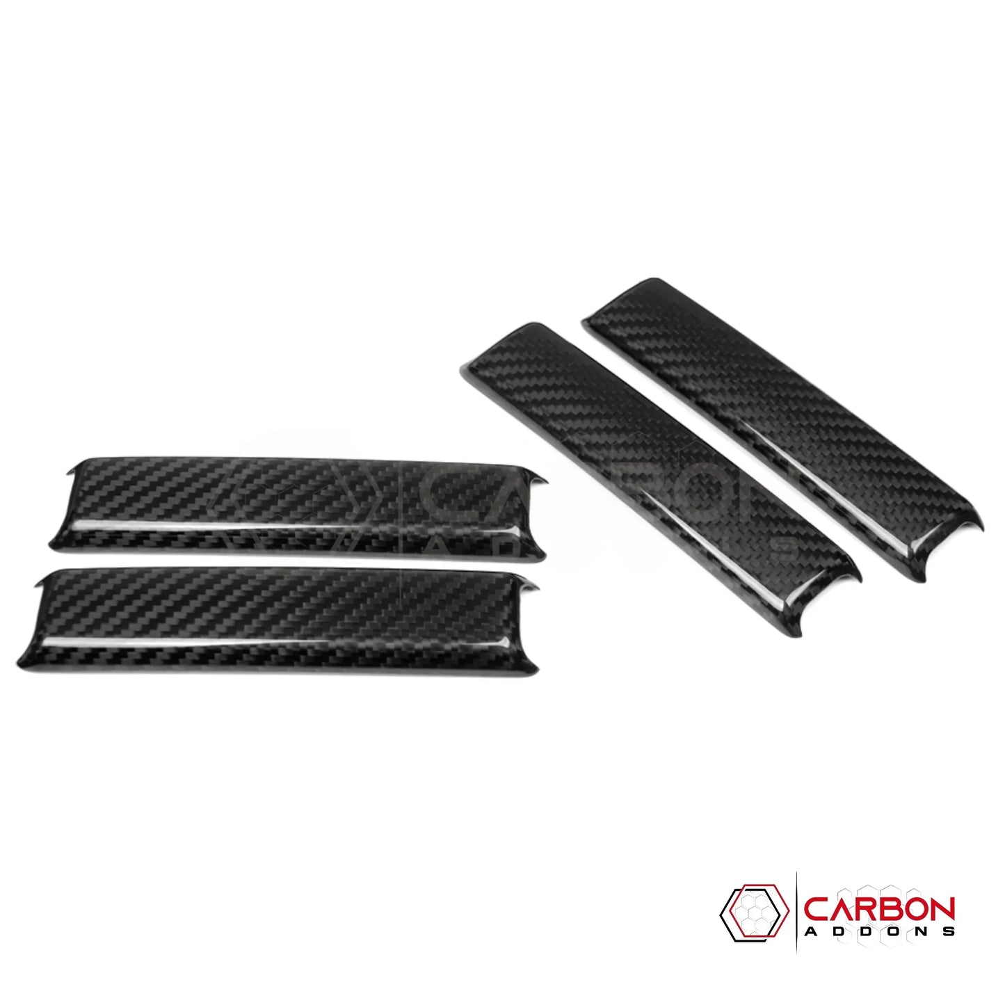 Jeep Gladiator JT & Wrangler JL A & B Pillar Grab Handle Trim Cover Set – Real Dry Carbon Fiber (Glossy or Matte) 2020–Current